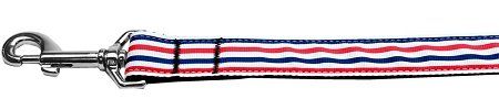 Patriotic Stripes Nylon Dog Leash 4 Foot