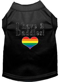 I have 2 Daddies Screen Print Dog Shirt Black Med