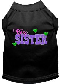 Big Sister Screen Print Dog Shirt Black Med