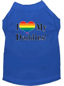 I heart my Daddies Screen Print Dog Shirt Blue XXXL