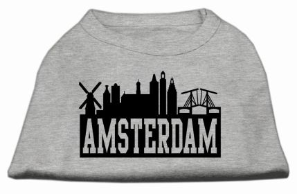 Amsterdam Skyline Screen Print Shirt Grey XXXL