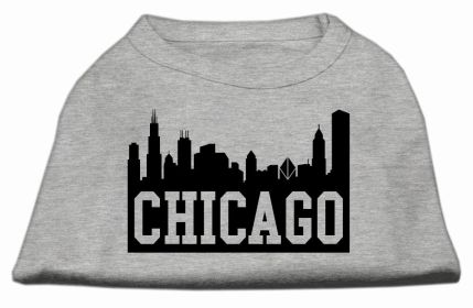 Chicago Skyline Screen Print Shirt Grey XXXL