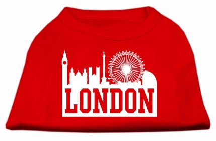 London Skyline Screen Print Shirt Red XS