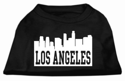 Los Angeles Skyline Screen Print Shirt Black XS