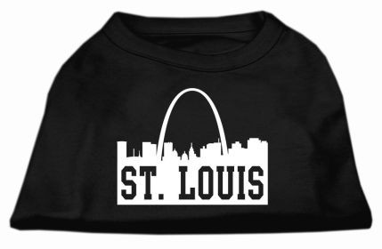 St Louis Skyline Screen Print Shirt Black XXL