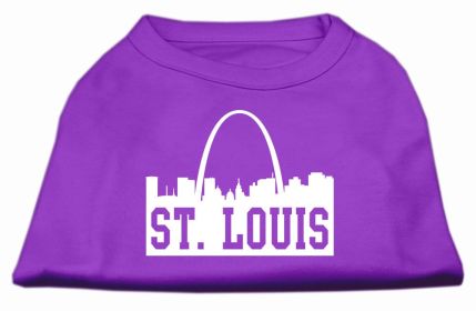 St Louis Skyline Screen Print Shirt Purple XS