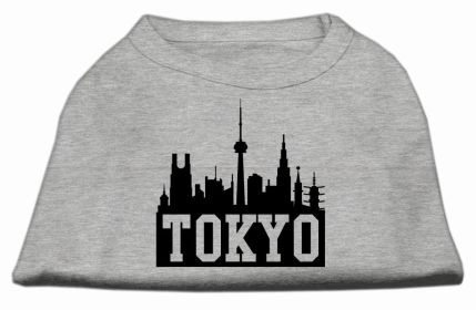 Tokyo Skyline Screen Print Shirt Grey XXL