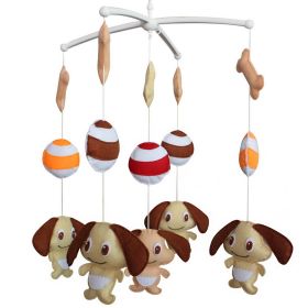 Handmade Dogs Baby Crib Mobile Nursery Room Decor Musical Mobile Crib Toy for Girls Boys