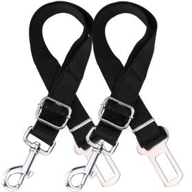 2 Pack Dog Harness Car SUV Seatbelt Connector Restrain Adjustable Tether For Pet