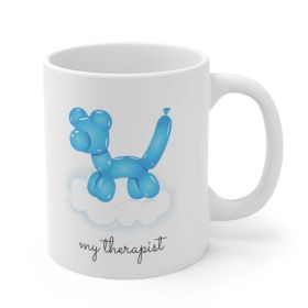 Blue Balloon Dog Theme Mug