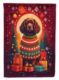 American Water Spaniel Holiday Christmas Garden Flag Mailbox Flag Decorative Yard Flag Banner Outside Patio Artwork Yard Flower Beds, Garden Size, Mul