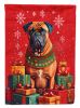 Bullmastiff Holiday Christmas Garden Flag Mailbox Flag Decorative Yard Flag Banner Outside Patio Artwork Yard Flower Beds, Garden Size, Multicolor