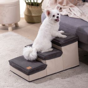 dropship 3 Tiers Foldable Dog Stairs,Pet Steps for Small to Medium Dogs