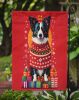 Border Collie Holiday Christmas Garden Flag Mailbox Flag Decorative Yard Flag Banner Outside Patio Artwork Yard Flower Beds, Garden Size, Multicolor