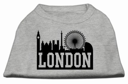 London Skyline Screen Print Shirt Grey XL