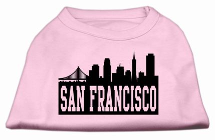 San Francisco Skyline Screen Print Shirt Light Pink XL