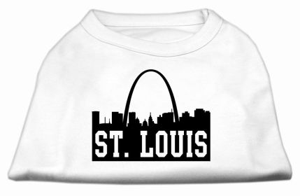 St Louis Skyline Screen Print Shirt White XL