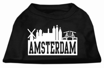 Amsterdam Skyline Screen Print Shirt Black Sm