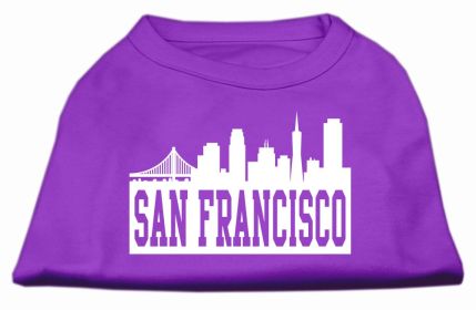 San Francisco Skyline Screen Print Shirt Purple Sm