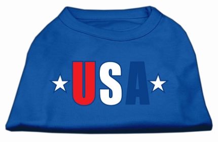 USA Star Screen Print Shirt Blue Sm