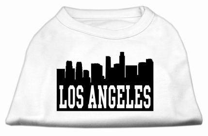 Los Angeles Skyline Screen Print Shirt White Med