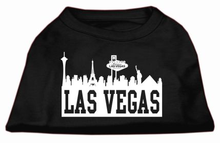 Las Vegas Skyline Screen Print Shirt Black Lg