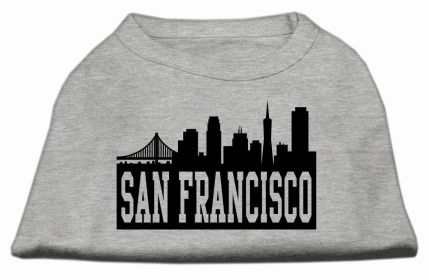 San Francisco Skyline Screen Print Shirt Grey Lg