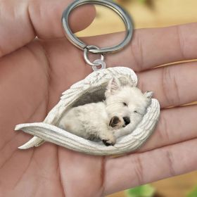 Creative Fashion Cute Dog-shaped Acrylic Keychain (Specification: Single Sided Printing, Color: 2style)