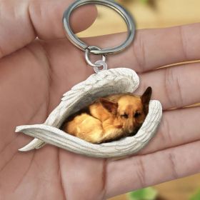 Creative Fashion Cute Dog-shaped Acrylic Keychain (Specification: Single Sided Printing, Color: 18style)