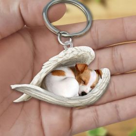 Creative Fashion Cute Dog-shaped Acrylic Keychain (Specification: Single Sided Printing, Color: 3style)