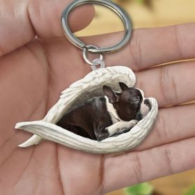 Creative Fashion Cute Dog-shaped Acrylic Keychain (Specification: Single Sided Printing, Color: 4style)