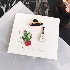 Cute Clothes Decoration Creative Wild Corsage Badge (Style: Cactus)