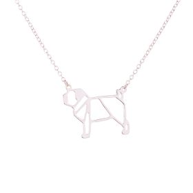 European And American Jewelry Creative Fashion Cute Dog Hollow Necklace Pendant (Color: Silver)