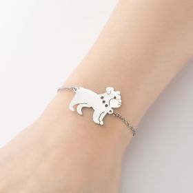 Light Luxury Animal Bracelet Ins Butterfly Bird Crown Lion (Color: Dog Steel)