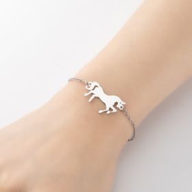 Light Luxury Animal Bracelet Ins Butterfly Bird Crown Lion (Color: Unicorn Steel)