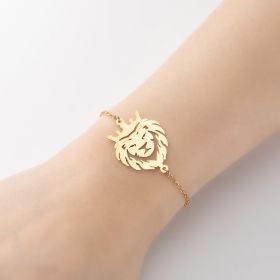 Light Luxury Animal Bracelet Ins Butterfly Bird Crown Lion (Color: Crown Lion Gold)