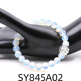 Dog's Paw Tarnish Alloy Picasso Stripe Agate Bracelet (Color: A02)