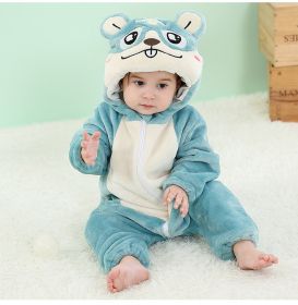 Baby Animal One-piece Pajamas Flannel Jumpsuit Children Cute Fleece Warm Thick Outer Wear Soft Spring Autumn Winter Zipper Kids (Color: Hamster, size: Height 100cm)