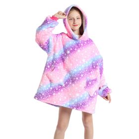 Children Hooded Animal Nightgown Flannel Blanket Fleece Warm Pajamas Cute Pullover Sweater Soft Comfortable Spring Autumn Winter (Color: 3, size: One Size)