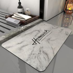 Super Absorbent Bath Rug Quick Drying Non-slip Bathroom Mat Bath Tub Side Area Floor Mats Diatomite Home Doormat Kitchen Carpet (Specification: 400MMx600MM, Color: Home)