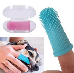 3pcs Dog Super Soft Pet Finger Toothbrush Teeth Cleaning Bad Breath Care Nontoxic Silicone Tooth Brush Tool Dog Cat Cleaning Supplies (Color: pink, size: 3pcs)