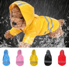 S-XL Pets Dog Raincoat Reflective Strip Dog RainCoat Waterproof Jackets Outdoor Breathable Clothes For Puppies (Color: black, size: L)