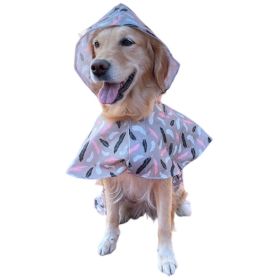 Waterproof Cape for Large and Small Dogs Windproof Raincoat Poncho for Pets (Type: FeatherS)