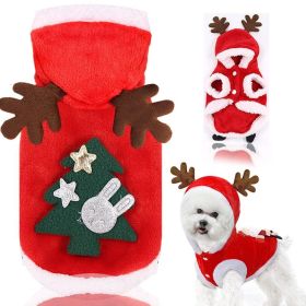 2021 New Pet Clothes Fall/winter Flannel Warm Festive Dress Elk Christmas Dress (Metal color: as the picture, size: XXL-2)