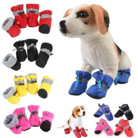 Anti-slip Pet Dog shoes Waterproof boots shoes puppy cat socks boots dog shoes (Color: yellow, size: 5)