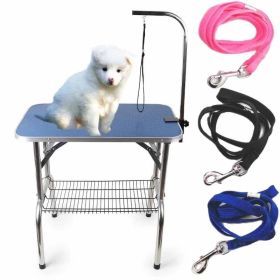 1pcs Adjustable Dogs Leash Pets Noose Loop Lock Clip Rope Cats Grooming Table Accessories Arm Bath Nylon Restraint Ropes Harness (Color: pink)