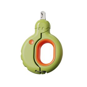 Ai Wo Pet Nail Clipper, Cat Nail Pliers, Dog Nail Knife, LED Light, Blood Thread, Popular One Piece Shipping (colour: Donut Nail Clips - Green, Specifications: individual)