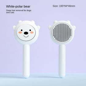 Aiwo Panda Comb Pet Comb Cat Comb Pet Brush Pet Hair Remover Stainless Steel Wholesale One Piece Shipping (colour: Lamb - White, Specifications: PCS)