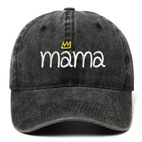 DAD MOM letter embroidered wash baseball cap outdoor sports wash cotton sunshade cap (colour: mamaC052, size: One size fits all)