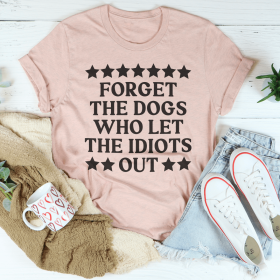 Forget The Dogs T-Shirt (Color: Heather Prism Peach, size: XL)